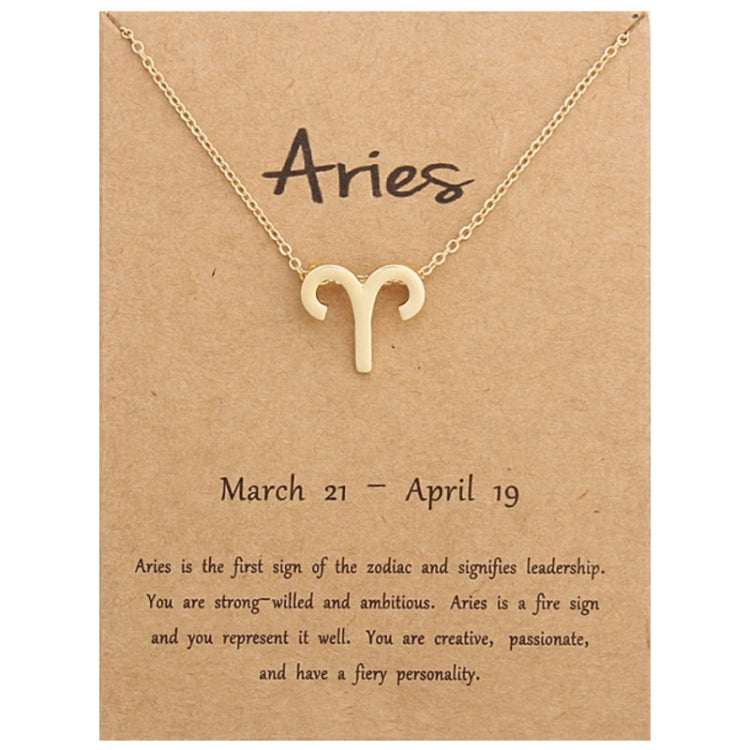 Zodiac Signs Necklace Electroplate Alloy Short Chain Jewelry, Aries Golden, Cancer Golden, Libra Golden, Virgo Golden, Leo Golden, Aquarius Golden, Pisces Golden, Taurus Golden, Capricorn Golden, Sagittarius Golden, Scorpio Golden, Gemini Golden