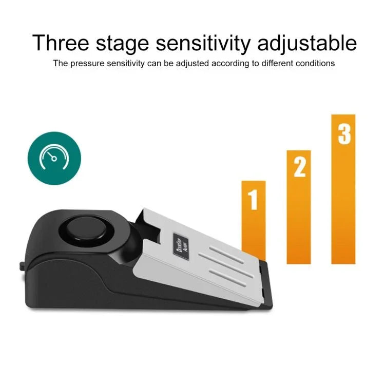 120dB Wedge Shape Door Stop Alarm Home Security Thief Prevention Device - Trustpick