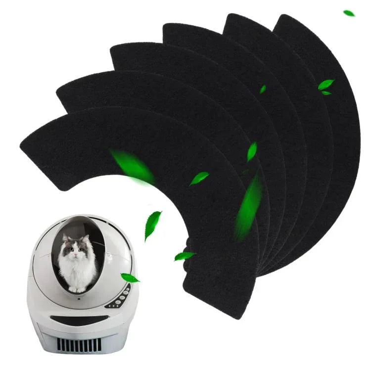 6pcs /Pack Carbon Filter For Litter - Robot 4 Replacement Parts - Trustpick