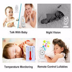 VB601 2.0 吋 LCD 螢幕免煩惱便攜嬰兒監視器，支援雙向通話，夜視，VB601