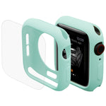ENKAY Hat-Prince 2 合 1 TPU 半包覆保護殼 + 3D 全螢幕 PET 曲面熱彎高清螢幕保護貼，適用於 Apple Watch Series 6 / 5 / 4 / SE3 / 2 / 1 40mm，40mm