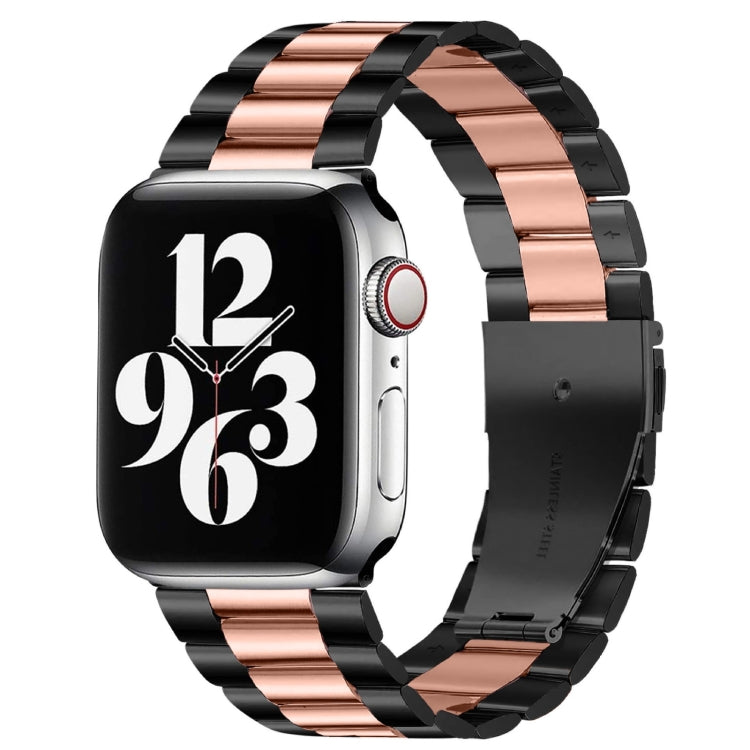 適用於 Apple Watch Series 10 42mm / 9&8&7 41mm / SE 3&SE 2&6&SE&5&4 40mm / 3&2&1 38mm 折疊扣三珠不鏽鋼錶帶