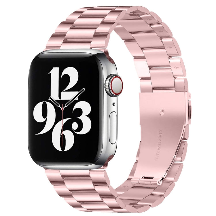 適用於 Apple Watch Series 10 42mm / 9&8&7 41mm / SE 3&SE 2&6&SE&5&4 40mm / 3&2&1 38mm 折疊扣三珠不鏽鋼錶帶