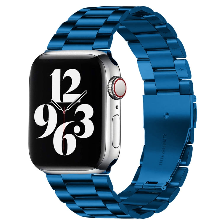 適用於 Apple Watch Series 10 42mm / 9&8&7 41mm / SE 3&SE 2&6&SE&5&4 40mm / 3&2&1 38mm 折疊扣三珠不鏽鋼錶帶