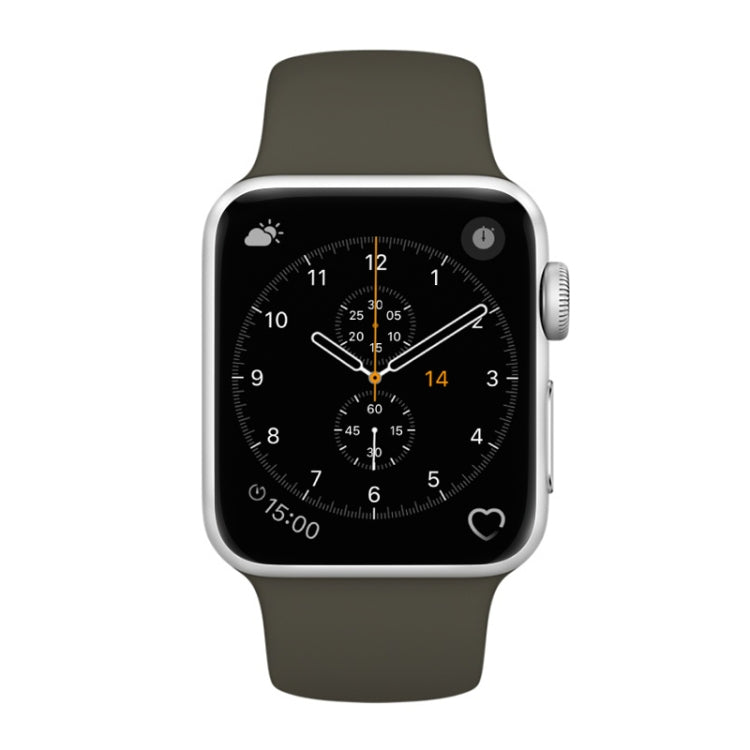 適用於 Apple Watch Series 3 & 2 & 1 38mm 時尚簡約風格矽膠手錶錶帶，適用於 38mm