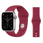 適用於 Apple Watch Series 3 & 2 & 1 38mm 時尚簡約風格矽膠手錶錶帶，適用於 38mm