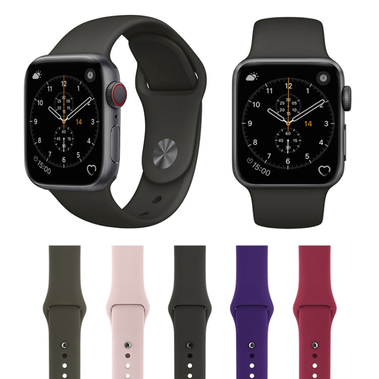 適用於 Apple Watch Series 3 & 2 & 1 38mm 時尚簡約風格矽膠手錶錶帶，適用於 38mm