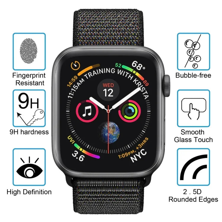 ENKAY Hat-Prince 3D 全屏 PET 曲面熱彎高清螢幕保護貼，適用於 Apple Watch Series 6 / 5 / 4 / Watch SE 40毫米，適用於 Apple Watch Series 6 / 5 / 4 / Watch SE 40毫米