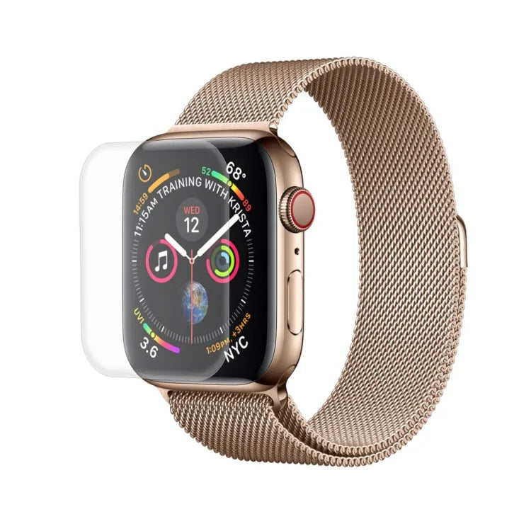 2 件 ENKAY Hat-Prince 3D 全屏 PET + 3D 全屏電鍍 PET 曲面熱彎高清螢幕保護貼，適用於 Apple Watch Series 6 / 5 / 4 / Watch SE 44mm