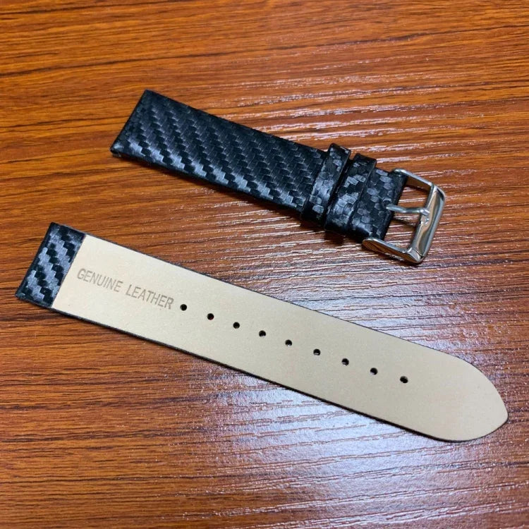 真皮碳纖維錶帶，適用於 Apple Watch Series 5 & 4 40mm 及 Series 3 & 2 & 1 38mm