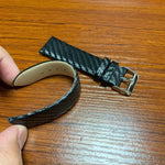 真皮碳纖維錶帶，適用於 Apple Watch Series 5 & 4 40mm 及 Series 3 & 2 & 1 38mm