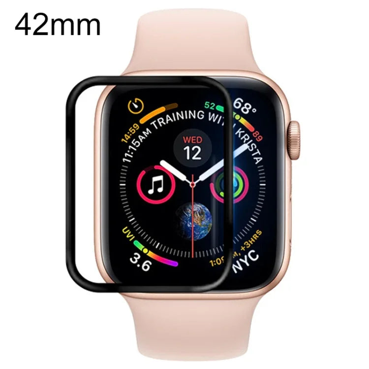 適用於 Apple Watch Series 3 / 2 / 1 42mm 軟性 PET 膜全覆蓋螢幕保護貼，適用於 Apple Watch Series 3 / 2 / 1 42mm
