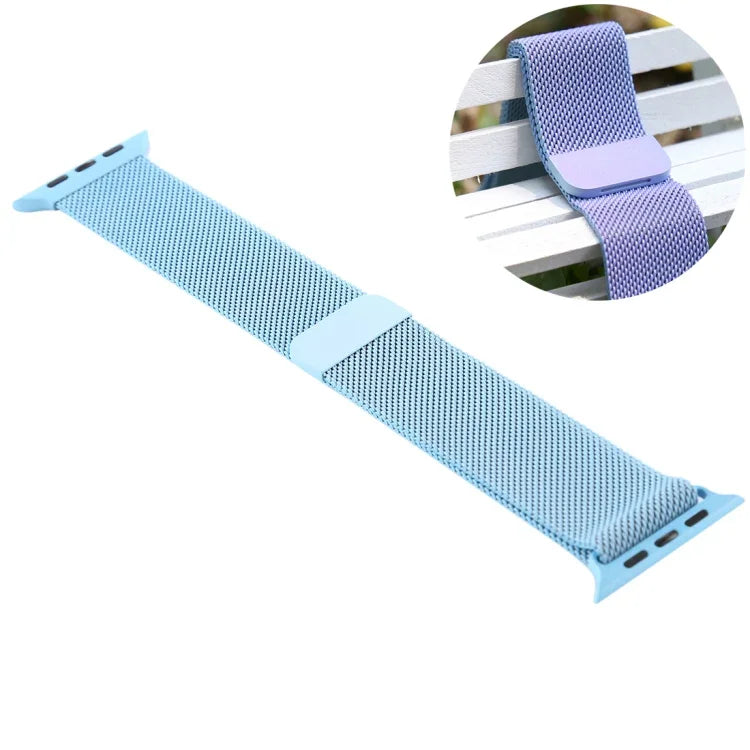 變色磁吸尼龍錶帶，適用於 Apple Watch Series 7 41mm / 6 & SE & 5 & 4 40mm / 3 & 2 & 1 38mm，40mm