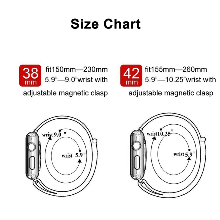 適用於 Apple Watch Ultra 49mm 及 Watch Ultra 2 49mm / Series 10 46mm / 9&8&7 45mm / SE 3&SE 2&6&SE&5&4 44mm / 3&2&1 42mm 變色磁吸尼龍錶帶，44mm