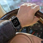 黑色扣環皮革錶帶，適用於 Apple Watch Series 10 42mm / 9&8&7 41mm / SE 3&SE 2&6&SE&5&4 40mm / 3&2&1 38mm，適用於 Apple Watch Series 8&7 41mm / SE 2&6&SE&5&4 40mm / 3&2&1 38mm