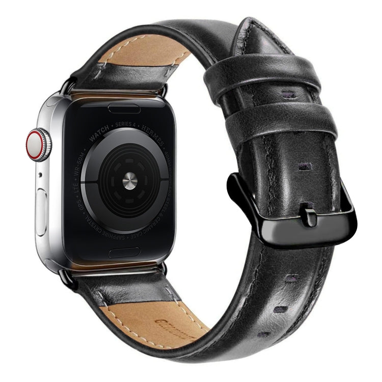 黑色扣環皮革錶帶，適用於 Apple Watch Ultra 49mm & Watch Ultra 2 49mm / Series 10 46mm / 9&8&7 45mm / SE 3&SE 2&6&SE&5&4 44mm / 3&2&1 42mm，適用於 Apple Watch Ultra 49mm / Series 8&7 45mm / SE 2&6&SE&5&4 44mm / 3&2&1 42mm