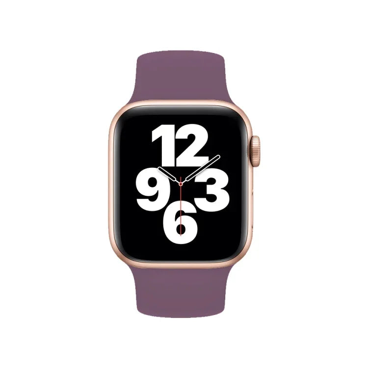 適用於 Apple Watch Series 10 42mm / 9&8&7 41mm / SE 3&SE 2&6&SE&5&4 40mm / 3&2&1 38mm 純色彈性矽膠錶帶，尺寸：S 130mm