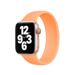 適用於 Apple Watch Series 10 42mm / 9&8&7 41mm / SE 3&SE 2&6&SE&5&4 40mm / 3&2&1 38mm 純色彈性矽膠錶帶，尺寸：S 130mm