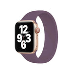 適用於 Apple Watch Series 10 42mm / 9&8&7 41mm / SE 3&SE 2&6&SE&5&4 40mm / 3&2&1 38mm 純色彈性矽膠錶帶，尺寸：M 143mm