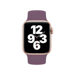 適用於 Apple Watch Series 10 42mm / 9&8&7 41mm / SE 3&SE 2&6&SE&5&4 40mm / 3&2&1 38mm 純色彈性矽膠錶帶，尺寸：M 143mm