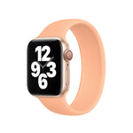 Apple Watch Series 10 42mm / 9&8&7 41mm / SE 3&SE 2&6&SE&5&4 40mm / 3&2&1 38mm 純色彈性矽膠錶帶，尺寸：L 156mm