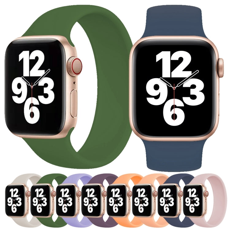 Apple Watch Series 10 42mm / 9&8&7 41mm / SE 3&SE 2&6&SE&5&4 40mm / 3&2&1 38mm 純色彈性矽膠錶帶，尺寸：L 156mm