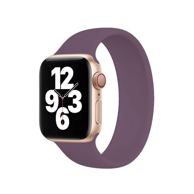 適用於 Apple Watch Ultra 49毫米 & Watch Ultra 2 49毫米 / Series 10 46毫米 / 9&8&7 45毫米 / SE 3&SE 2&6&SE&5&4 44毫米 / 3&2&1 42毫米 純色彈性矽膠錶帶，尺寸：S 130毫米