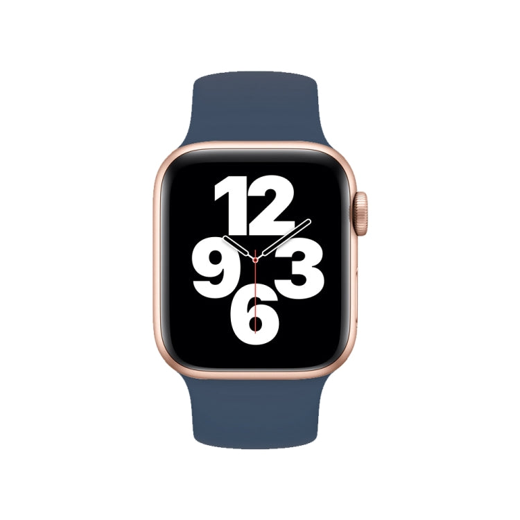 適用於 Apple Watch Ultra 49毫米 & Watch Ultra 2 49毫米 / Series 10 46毫米 / 9&8&7 45毫米 / SE 3&SE 2&6&SE&5&4 44毫米 / 3&2&1 42毫米 純色彈性矽膠錶帶，尺寸：S 130毫米
