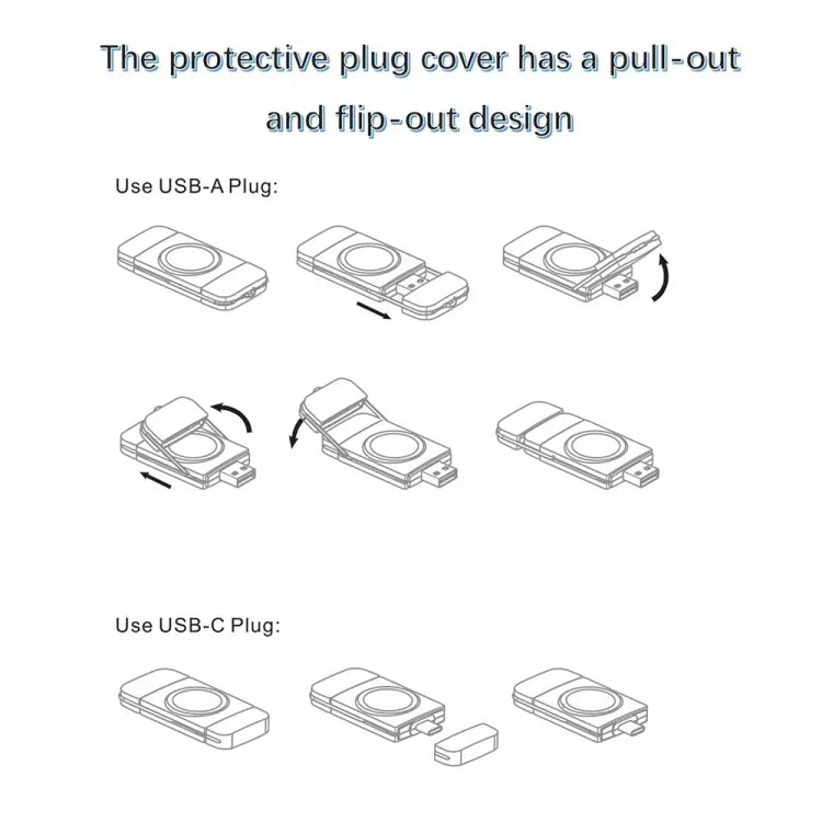 U8 USB / Type-C 磁吸無線充電快速充電器，適用於 Apple Watch 系列，U8