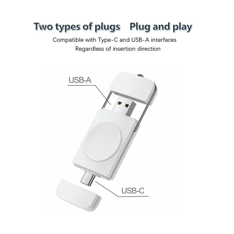 U8S USB / Type-C 磁吸無線充電器 快充 適用於 Samsung Watch 3 / 4、4 Classic、Active 1 / 2