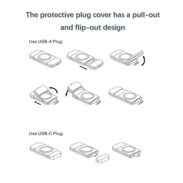 U8S USB / Type-C 磁吸無線充電器 快充 適用於 Samsung Watch 3 / 4、4 Classic、Active 1 / 2