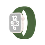適用 Apple Watch Ultra 49mm & Watch Ultra 2 49mm / Series 10 46mm / 9&8&7 45mm / SE 3&SE 2&6&SE&5&4 44mm / 3&2&1 42mm 純色彈性矽膠錶帶，尺寸：L 156mm