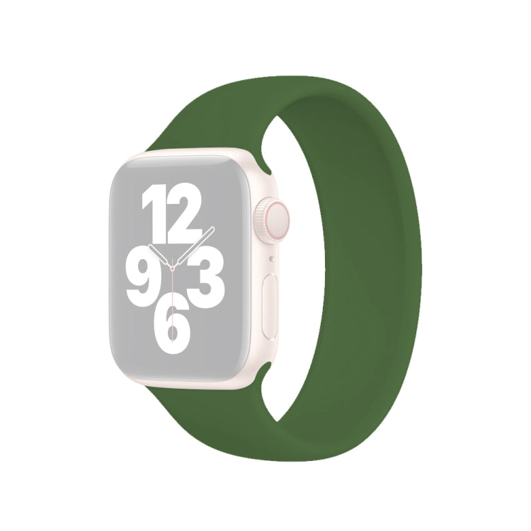 適用 Apple Watch Ultra 49mm & Watch Ultra 2 49mm / Series 10 46mm / 9&8&7 45mm / SE 3&SE 2&6&SE&5&4 44mm / 3&2&1 42mm 純色彈性矽膠錶帶，尺寸：L 156mm