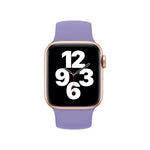 適用 Apple Watch Ultra 49mm & Watch Ultra 2 49mm / Series 10 46mm / 9&8&7 45mm / SE 3&SE 2&6&SE&5&4 44mm / 3&2&1 42mm 純色彈性矽膠錶帶，尺寸：L 156mm