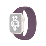 適用 Apple Watch Ultra 49mm & Watch Ultra 2 49mm / Series 10 46mm / 9&8&7 45mm / SE 3&SE 2&6&SE&5&4 44mm / 3&2&1 42mm 純色彈性矽膠錶帶，尺寸：L 156mm