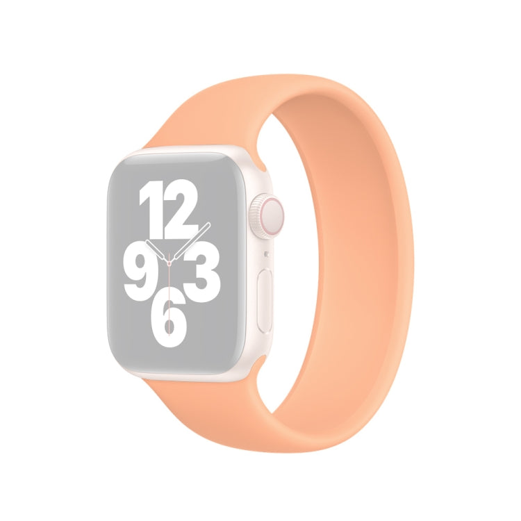 適用 Apple Watch Ultra 49mm & Watch Ultra 2 49mm / Series 10 46mm / 9&8&7 45mm / SE 3&SE 2&6&SE&5&4 44mm / 3&2&1 42mm 純色彈性矽膠錶帶，尺寸：L 156mm