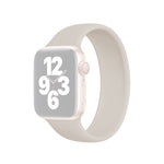適用 Apple Watch Ultra 49mm & Watch Ultra 2 49mm / Series 10 46mm / 9&8&7 45mm / SE 3&SE 2&6&SE&5&4 44mm / 3&2&1 42mm 純色彈性矽膠錶帶，尺寸：L 156mm