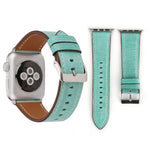 適用於 Apple Watch Series 10 42mm / 9&8&7 41mm / SE 3&SE 2&6&SE&5&4 40mm / 3&2&1 38mm 新鮮風格真皮錶帶，38mm