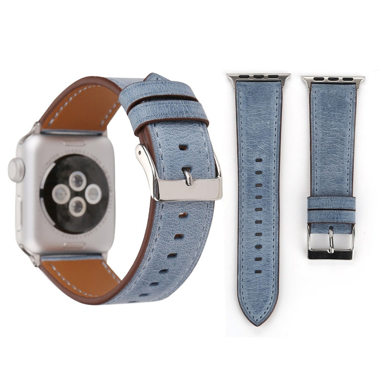 適用於 Apple Watch Ultra 49mm&Watch Ultra 2 49mm / Series 10 46mm / 9&8&7 45mm / SE 3&SE 2&6&SE&5&4 44mm / 3&2&1 42mm 新鮮風格真皮錶帶，42mm