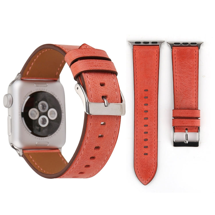 適用於 Apple Watch Ultra 49mm&Watch Ultra 2 49mm / Series 10 46mm / 9&8&7 45mm / SE 3&SE 2&6&SE&5&4 44mm / 3&2&1 42mm 新鮮風格真皮錶帶，42mm