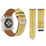 適用於 Apple Watch Ultra 49mm&Watch Ultra 2 49mm / Series 10 46mm / 9&8&7 45mm / SE 3&SE 2&6&SE&5&4 44mm / 3&2&1 42mm 新鮮風格真皮錶帶，42mm