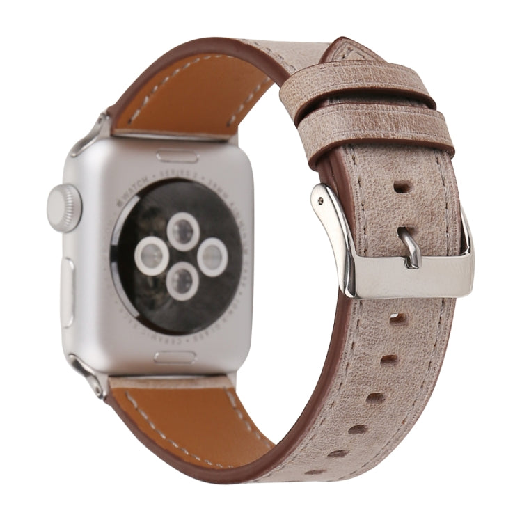 適用於 Apple Watch Ultra 49mm&Watch Ultra 2 49mm / Series 10 46mm / 9&8&7 45mm / SE 3&SE 2&6&SE&5&4 44mm / 3&2&1 42mm 新鮮風格真皮錶帶，42mm
