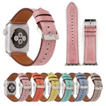 適用於 Apple Watch Ultra 49mm&Watch Ultra 2 49mm / Series 10 46mm / 9&8&7 45mm / SE 3&SE 2&6&SE&5&4 44mm / 3&2&1 42mm 新鮮風格真皮錶帶，42mm