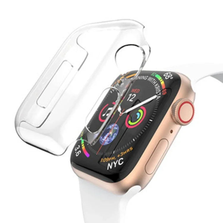 適用於 Apple Watch Series 6 / 5 / 4 / Watch SE 44毫米 全覆蓋 PC 保護殼（透明），適用於 Apple Watch Series 6 / 5 / 4 / Watch SE 44毫米