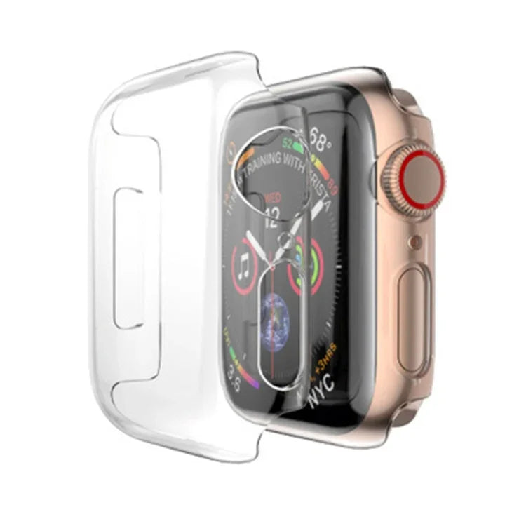 適用於 Apple Watch Series 6 / 5 / 4 / Watch SE 44毫米 全覆蓋 PC 保護殼（透明），適用於 Apple Watch Series 6 / 5 / 4 / Watch SE 44毫米