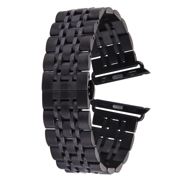 22mm 男款隱藏蝴蝶扣 7 珠不鏽鋼錶帶，適用於 Apple Watch 38mm，22mm 男款