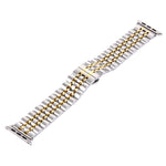 22mm 男款隱藏蝴蝶扣 7 珠不鏽鋼錶帶，適用於 Apple Watch 38mm，22mm 男款