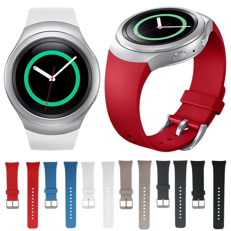 適用於 Samsung Gear S2 Sport / Gear S2 手錶 純色矽膠錶帶
