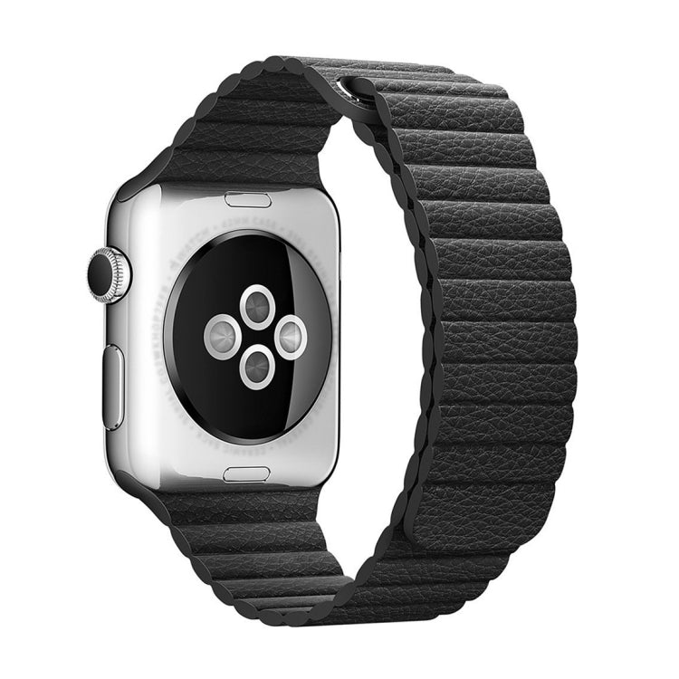 適用於 Apple Watch 38mm 環形磁吸扣 PU 皮革錶帶