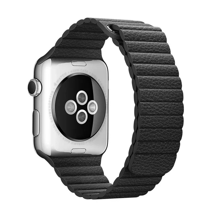 適用於 Apple Watch 38mm 環形磁吸扣 PU 皮革錶帶